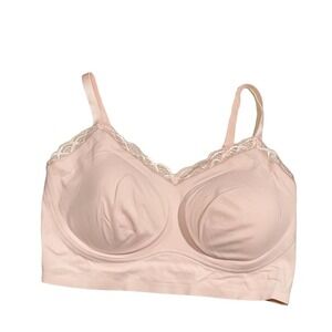 True And Co Women's Beige Carrie Camisole Adjustable Strap Full Cup Bra